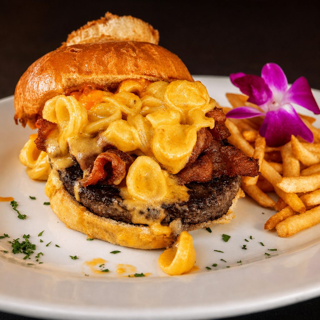 Mac N' Cheese Burger.