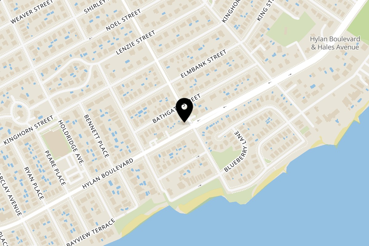 Map showing the location of ‘O Sfizio Ristorante on 4651 Hylan Blvd in Staten Island